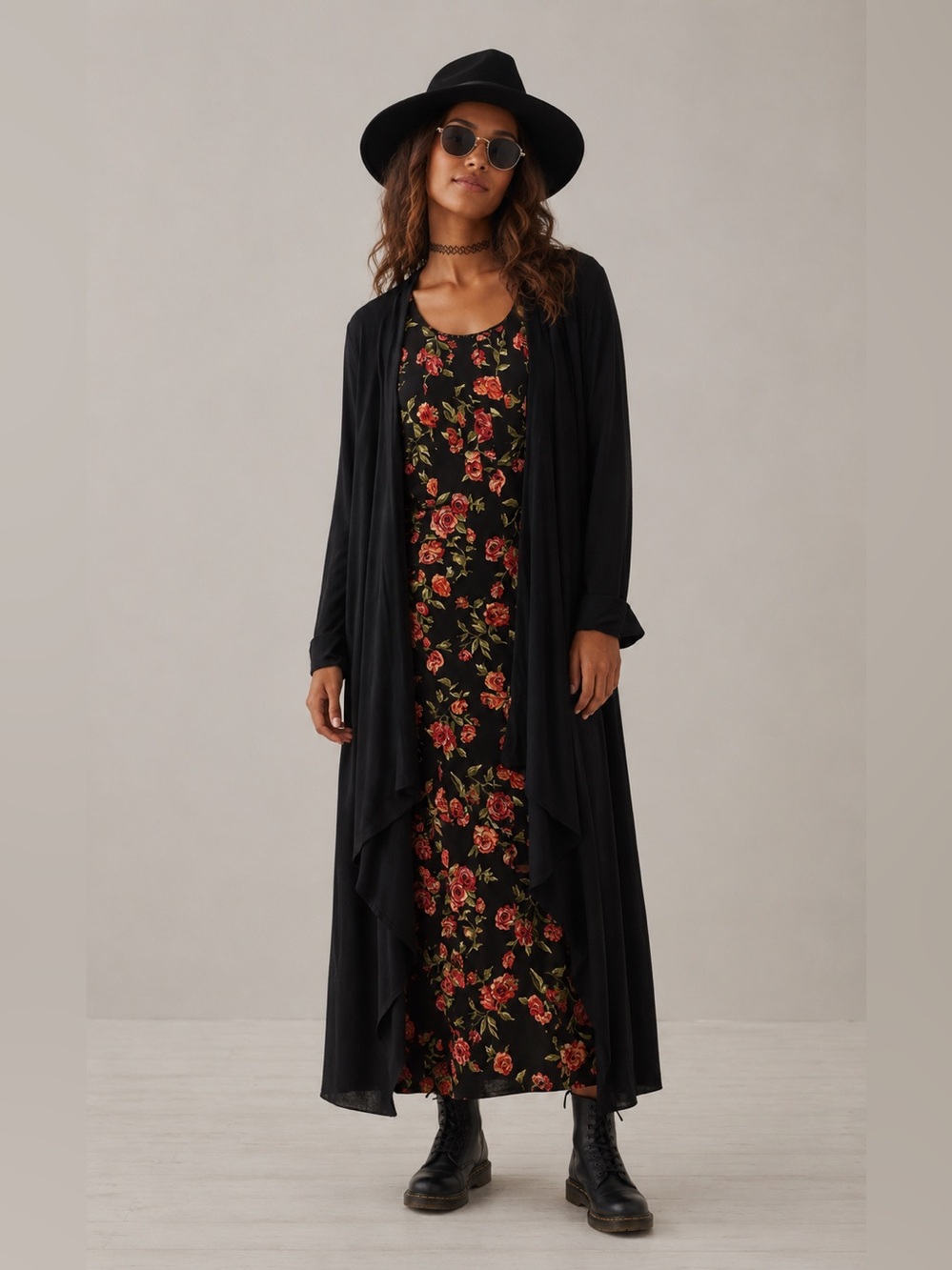 Vintage floral maxi dress